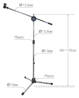 MK-120P 麥克風直斜立架